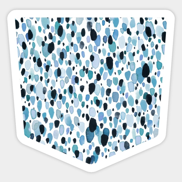 Pocket - Dots Lightheart Blue Sticker by ninoladesign